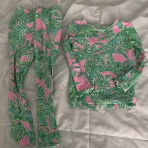 Girls Lilly Pulitzer pajamas -EUC